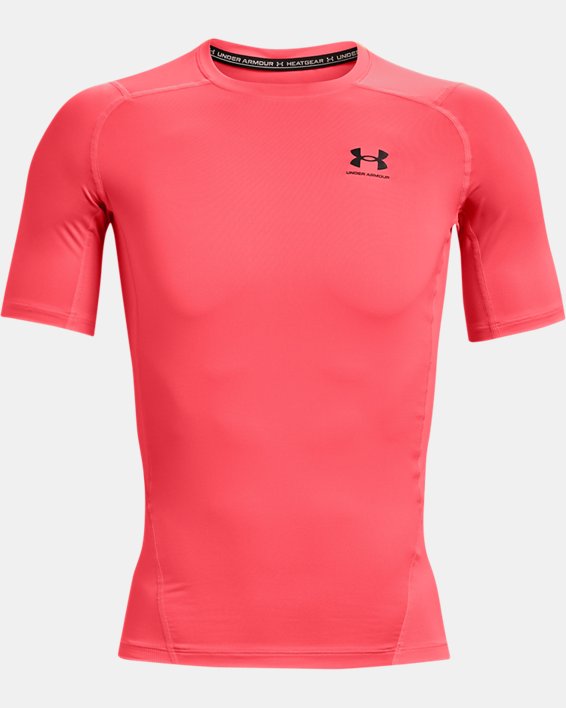 Men's HeatGear® Short Sleeve, Red, pdpMainDesktop image number 4